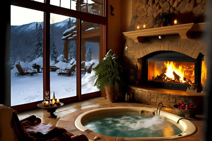 jakuzzi-and-fireplace-in-winter